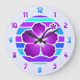 Reloj Redondo Grande Hibiscus
