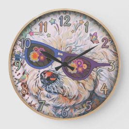 Reloj Redondo Grande Hippie 'Chon el Bichon 