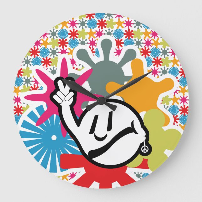 Reloj Redondo Grande HIPPIE ICON lines ver 2023 BY MASANSER (Anverso)