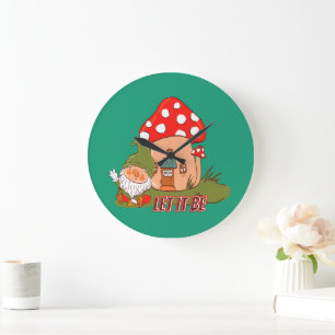 Reloj Redondo Grande Hippie Que Sea Gnome