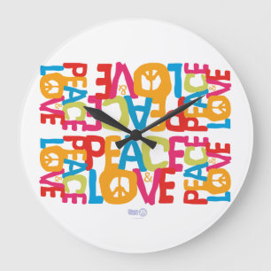 RELOJ REDONDO GRANDE HIPPIE WORLD SUMMER 2021 PEACE AND LOVE