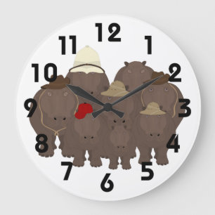 Reloj Redondo Grande Hippo Clock