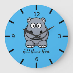 Reloj Redondo Grande Hippo personalizado