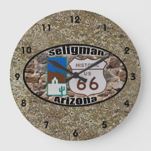 Reloj Redondo Grande ~ histórico Seligman, Arizona de la ruta 66