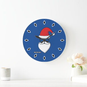 Reloj Redondo Grande Ho Ho Ho Santa Claus