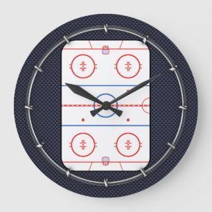 Reloj Redondo Grande Hockey Game Companion Carbon Fiber Style