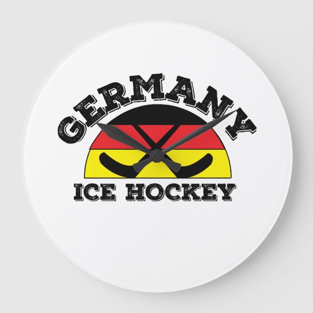 Reloj Redondo Grande Hockey sobre hielo de Alemania (Anverso)