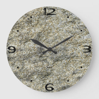 Reloj Redondo Grande Hogar Wall Room Art Rock Textura de Granito Natura