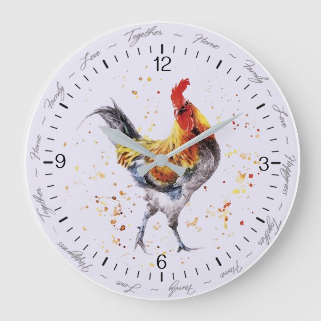 Reloj Redondo Grande Hogar y amor (Anverso)