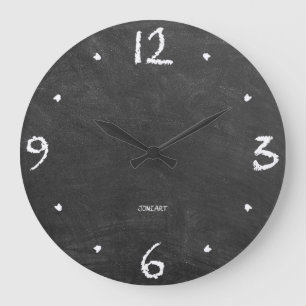Reloj Redondo Grande Hogeschooling Room Study Wall Chalkboard