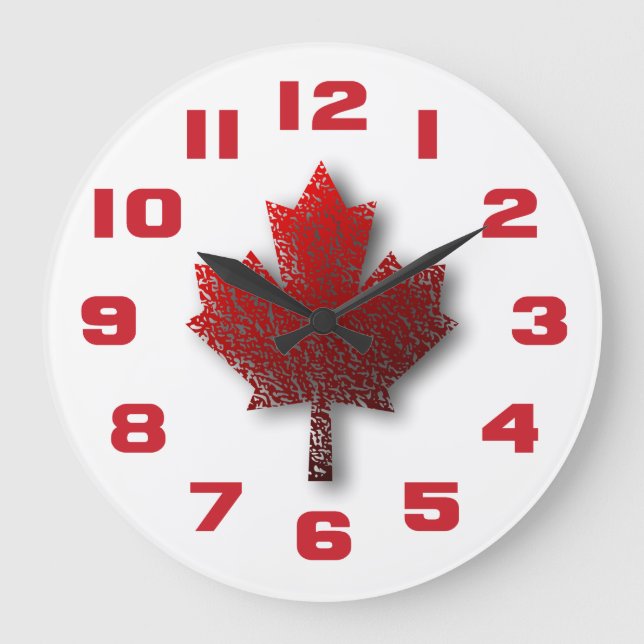 Reloj Redondo Grande Hoja de arce (Anverso)