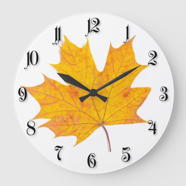 Reloj Redondo Grande Hoja de arce (Anverso)