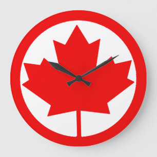 Reloj Redondo Grande Hoja de Arce de Canadá