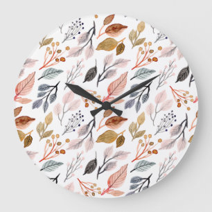 Reloj Redondo Grande hojas de árbol