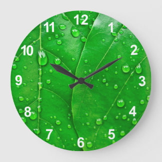 Reloj Redondo Grande Hojas del verde