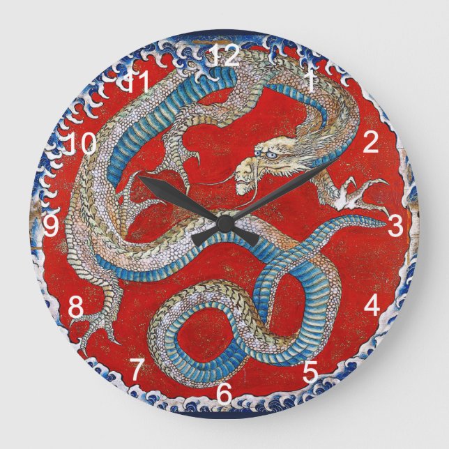 Reloj Redondo Grande Hokusai , “ Dragon ”、信州小布施 東町祭屋台天井絵『 龍図 』 (Anverso)