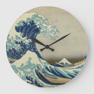 Reloj Redondo Grande Hokusai - La Gran Ola de Kanagawa