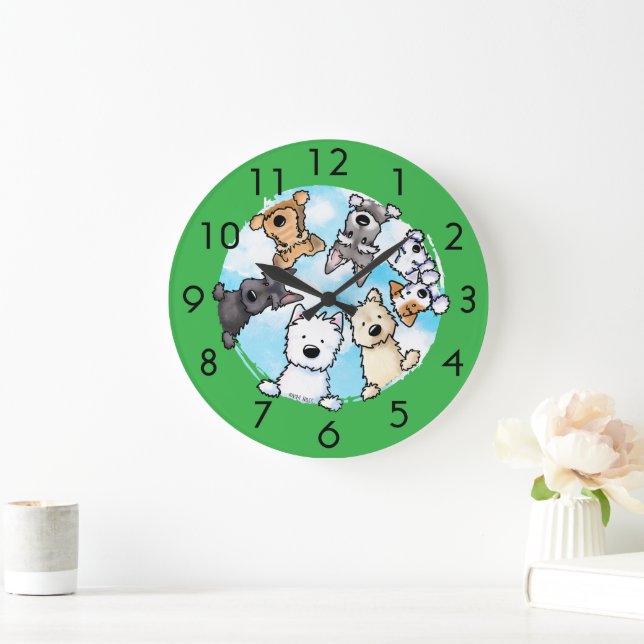 Reloj Redondo Grande Hola Desde El Lado Feliz (Hogar)