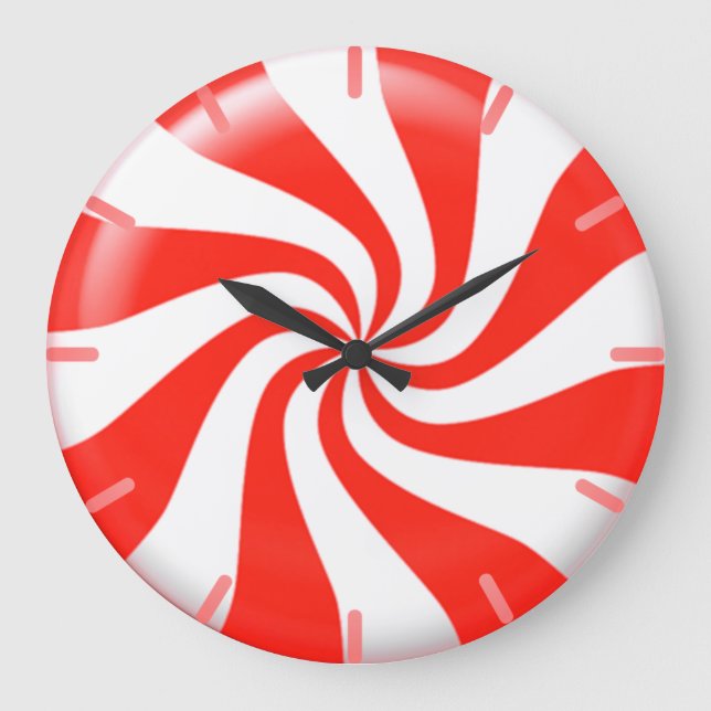 Reloj Redondo Grande Holidays Mint Candy Custom (Anverso)
