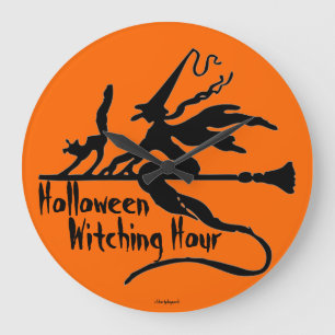 RELOJ REDONDO GRANDE HOLLOWEEN DECORATIONS - WITCHING HOUR CLOCK - GIFT