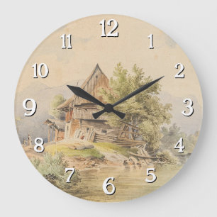 Reloj Redondo Grande Holzhütte am See - Carl Lafite