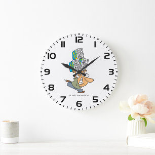 Reloj Redondo Grande Hombre de dibujos animados divertido comprando pap