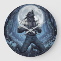 Hombre lobo desgarra camisa