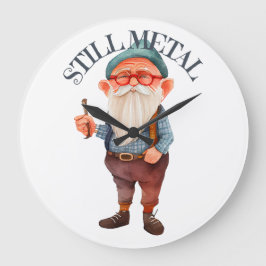 Reloj Redondo Grande Hombre Mayor Sigo Metalizado AF