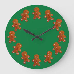 Reloj Redondo Grande Hombres de pan de jengibre