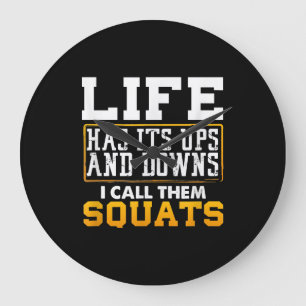 Reloj Redondo Grande Hombres Mujeres Hombres Squat