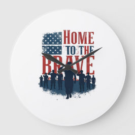 Reloj Redondo Grande Home of the Brave Salute Tee