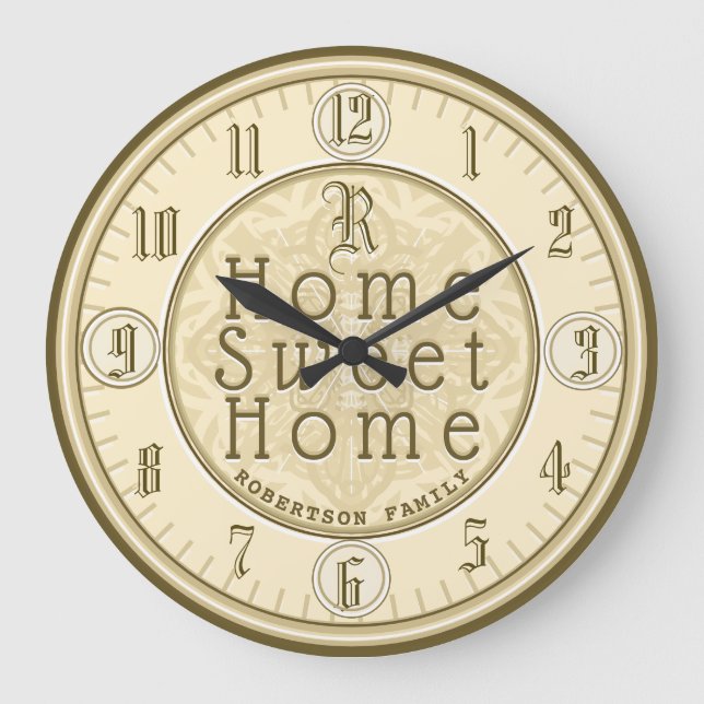 Reloj Redondo Grande Home Sweet Home (Anverso)