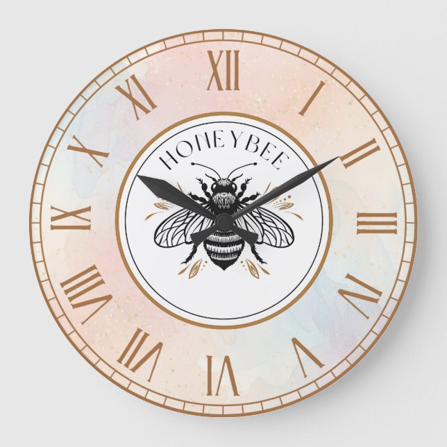 Reloj Redondo Grande Honey Bee (Anverso)