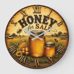 Reloj Redondo Grande Honey for Sale Farm Fresh Honey Jar Beekeeper