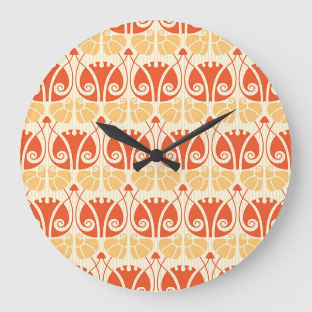 Reloj Redondo Grande Hongos de estilo moderno: patrón de moda (Anverso)