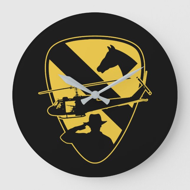 Reloj Redondo Grande Honor the 1st Cavalry Division (Anverso)