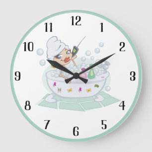 Reloj Redondo Grande Hora de baño