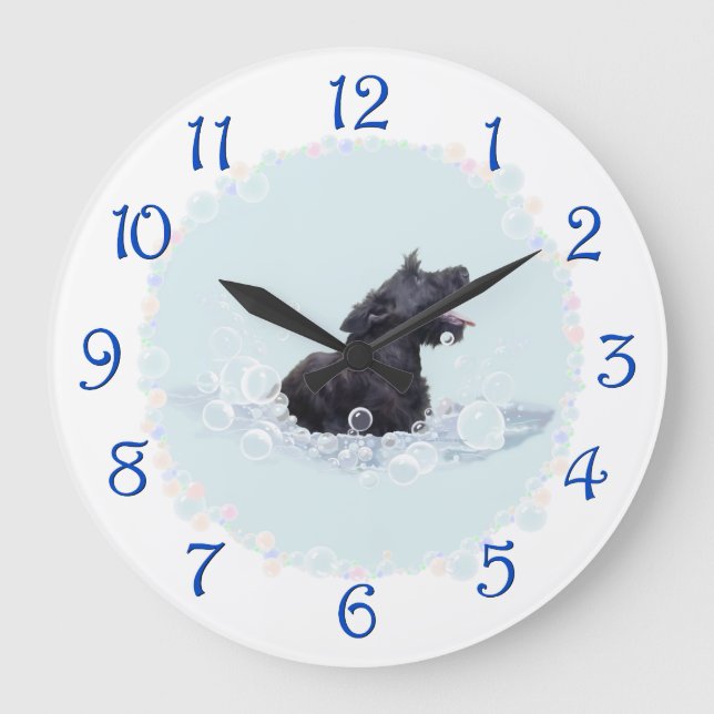 Reloj Redondo Grande Hora de baño (Anverso)