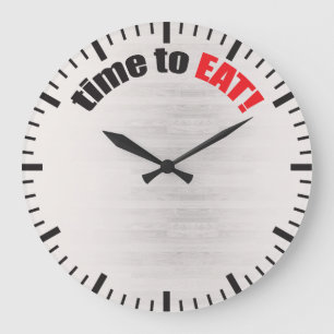 Reloj Redondo Grande ¡Hora de comer! El abultar Bodybuilding