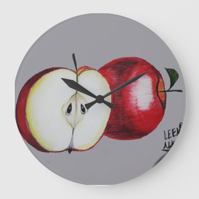 Reloj Redondo Grande Hora de dibujo de Apple (Anverso)