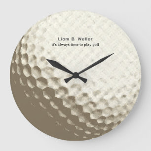 Reloj Redondo Grande Hora de Jugar Golf