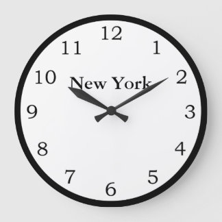 Reloj Redondo Grande Hora de Nueva York