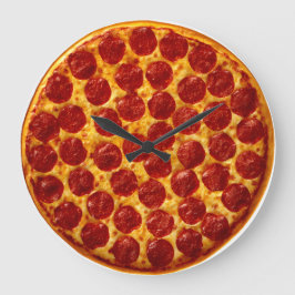 Reloj Redondo Grande Hora de Pepperoni Pizza