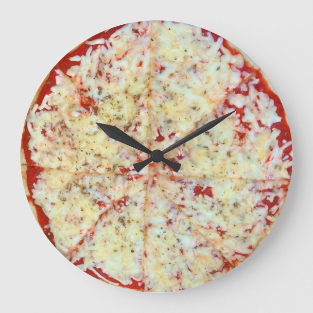 Reloj Redondo Grande Hora de Pizza (Anverso)