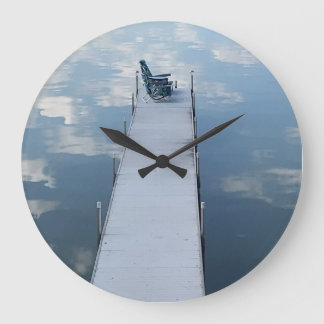 Reloj Redondo Grande Hora de relajarse y de reflejar