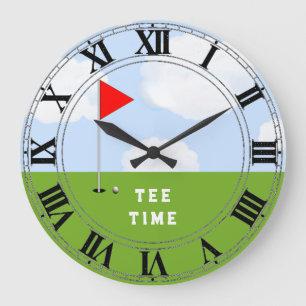 Reloj Redondo Grande Hora de Salida de Golf
