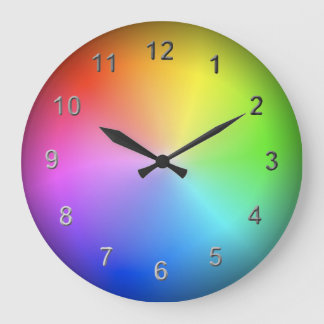 Reloj Redondo Grande Hora del Arcoiris.