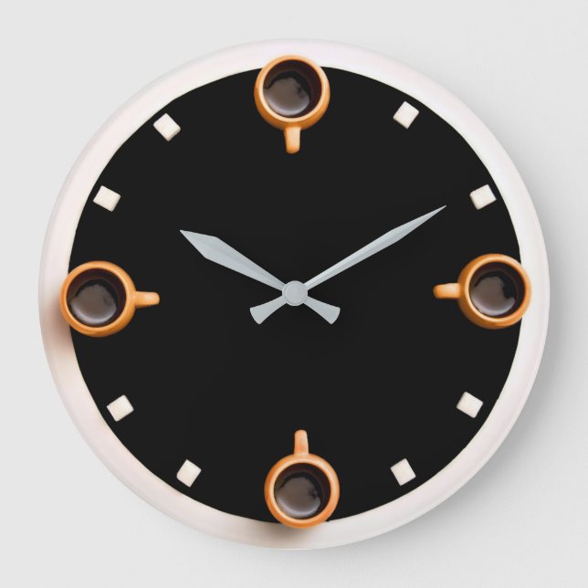Reloj Redondo Grande Hora del café (Anverso)