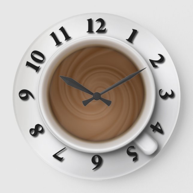 Reloj Redondo Grande Hora del café (Anverso)