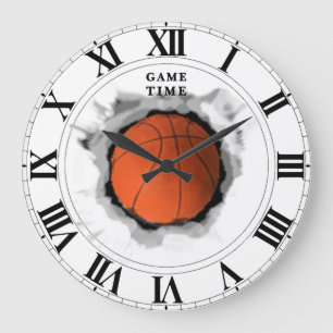 Reloj Redondo Grande Hora del partido de baloncesto